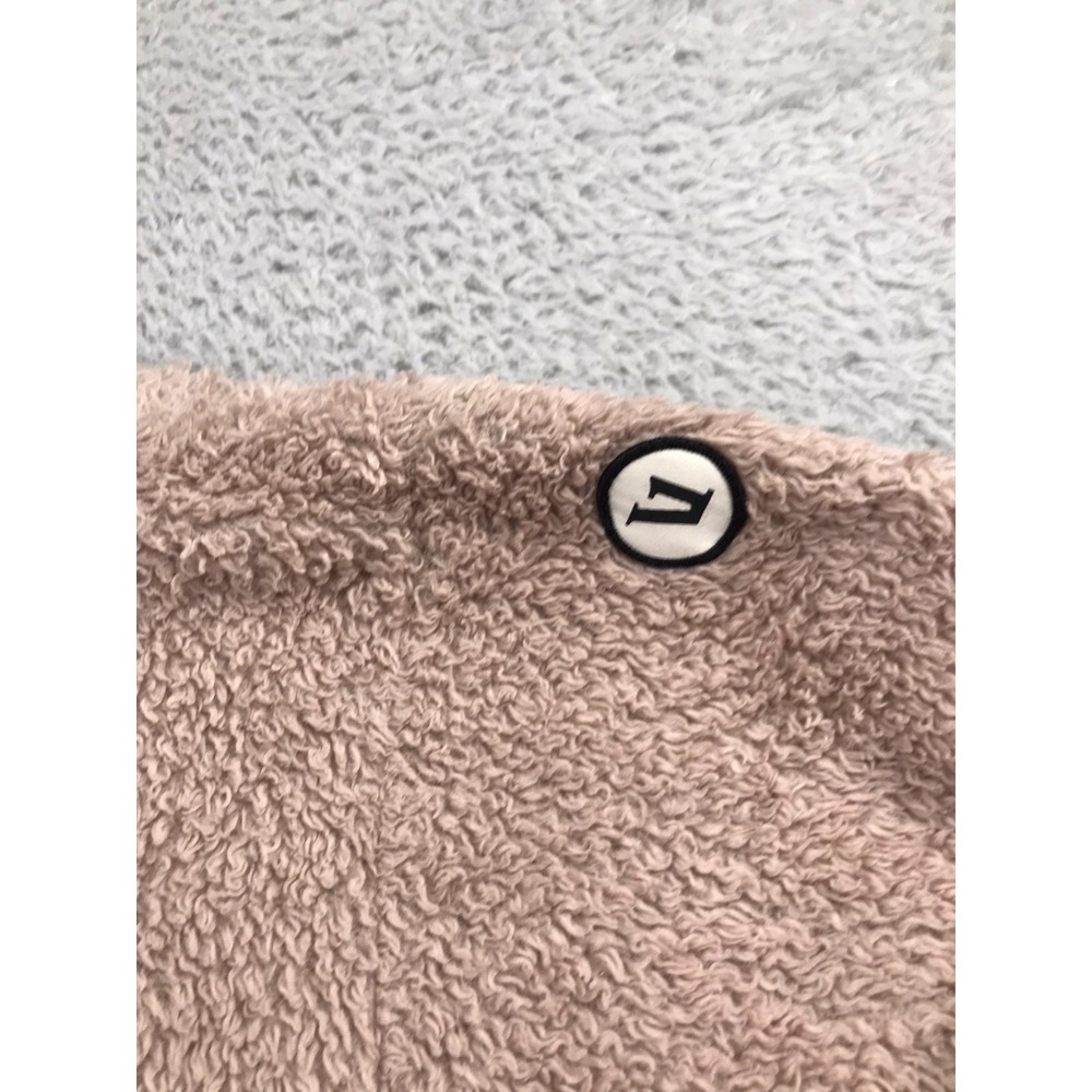Vuori Cozy Sherpa Jacket Womens M Dusty Rose Fleece Full Zip Snap Up *Flaw - Picture 4 of 13
